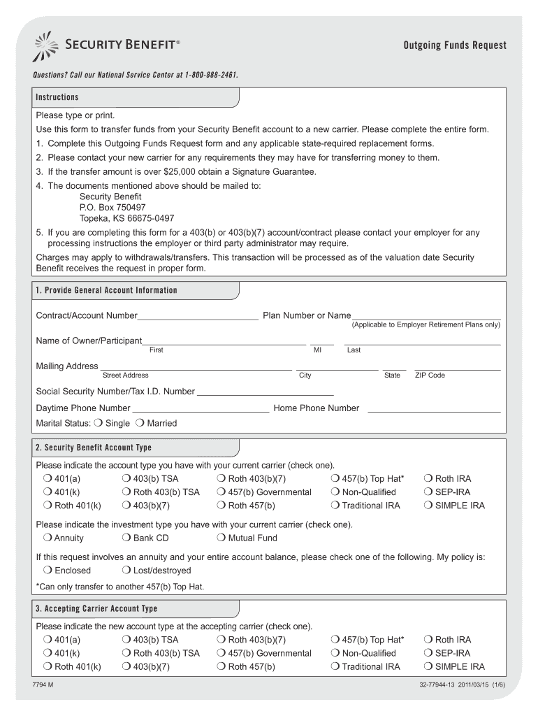  Outgoing Funds Request 2011