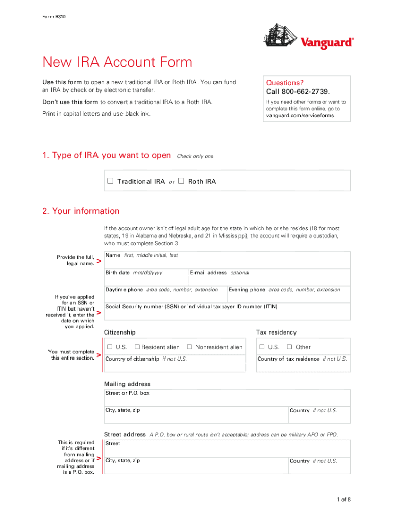 Vanguard Divorce  Form