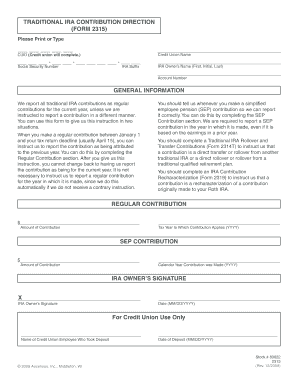 Traditional Ira Contribution Direction Form 2315 America&amp;#39;s Christian