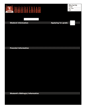 New Student Admission New Student Admission Application  Form