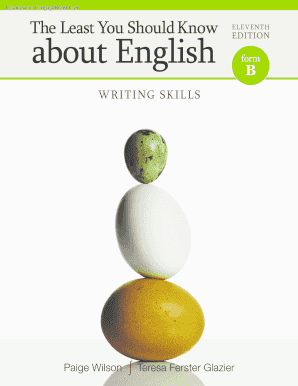 The Least You Should Know About English 13th Edition PDF  Form