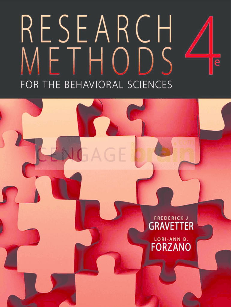 Research Methods for the Behavioral Sciences 5th Edition PDF  Form