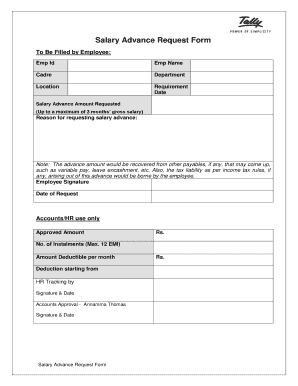 Salary Advance Form