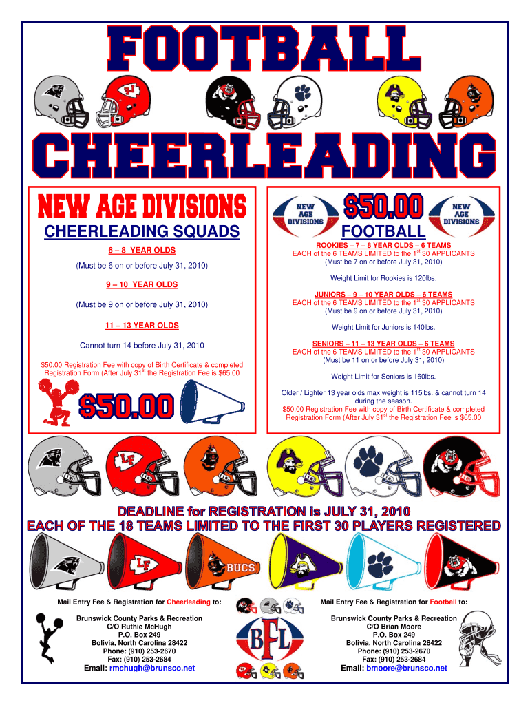 Get and Sign Cheerleading Application Template  Form