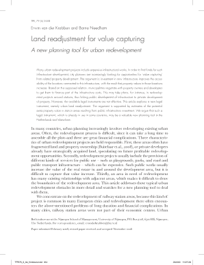 Paper Land Readjustment for Value Capturing Transumo  Form