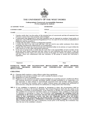 Uwi Accountability Statement  Form