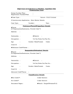 High Court Vakalatnama Format