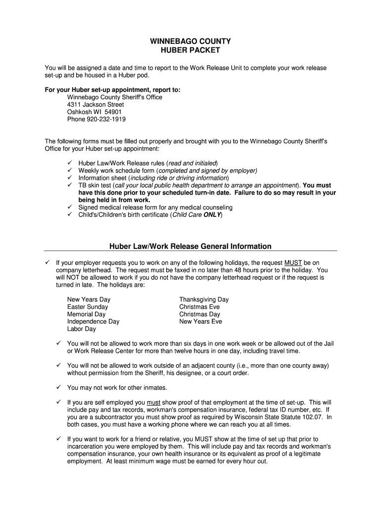 Huber Packet  Form