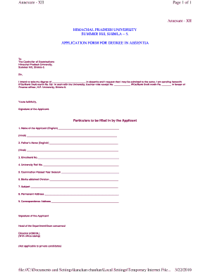 Hpu Degree Download  Form