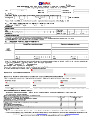 How to Change Bank Account in Kotak Securities Online  Form