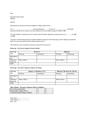 Kotak Securities F O Activation Form