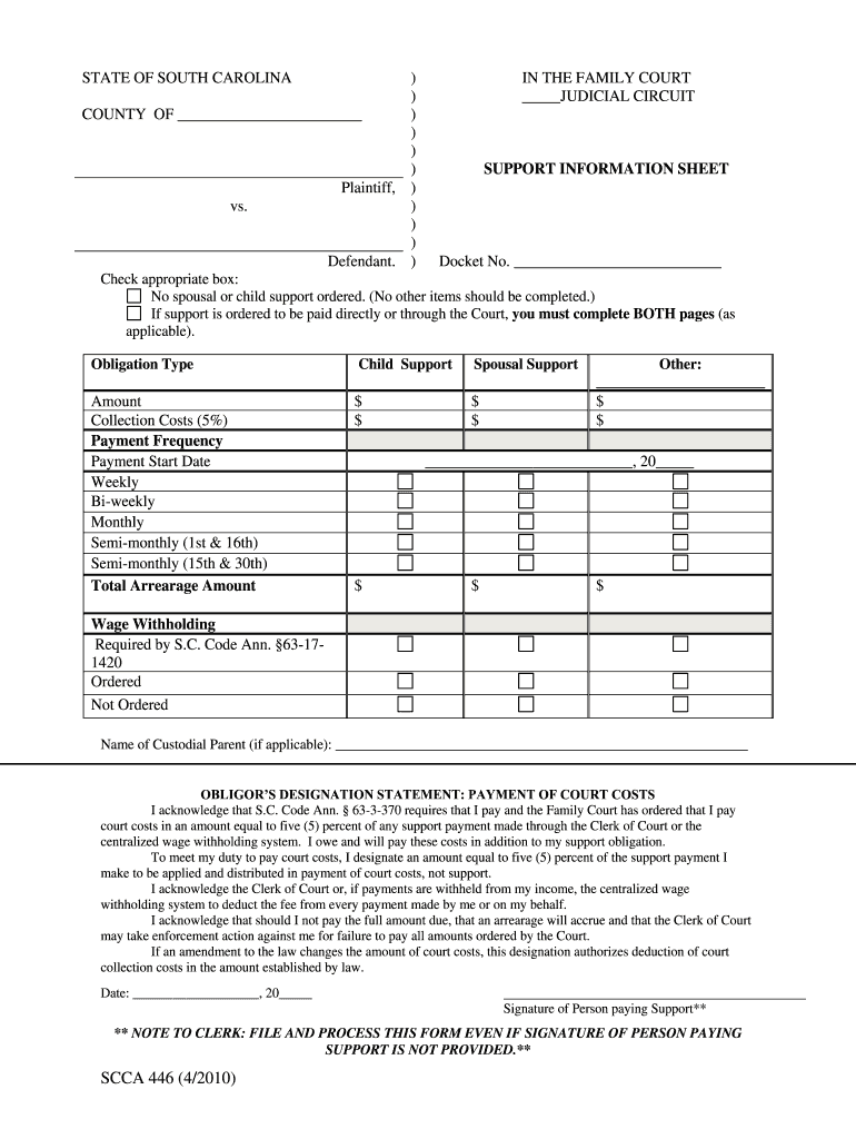 SCCA 446 4  Sccourts  Form