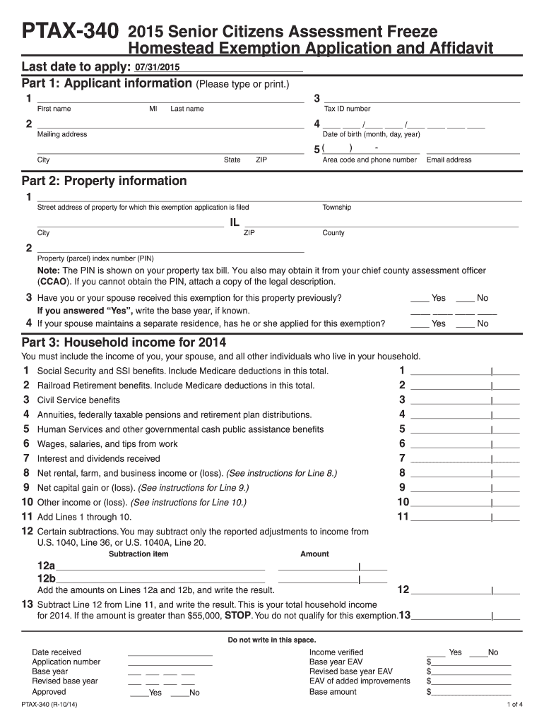  Illinois Ptax 340 Form 2020