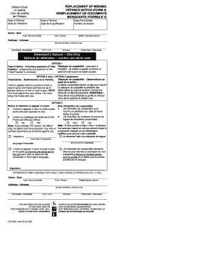  Form 3 Offence Replacement 2012