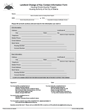Landlord Information Form