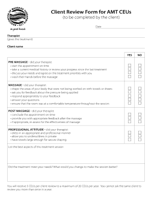 Client Review Template  Form