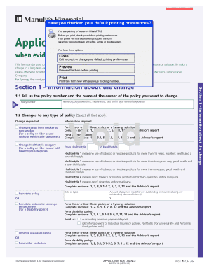 Manulife Nn7001e Fillable PDF  Form