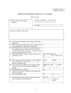 Form Vat 605