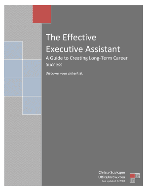 The Effective Executive Assistant a Guide to Creating Long NESA  Form