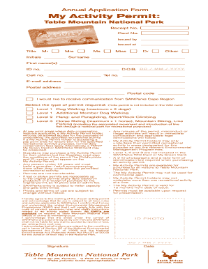 My Activity Permit  Form