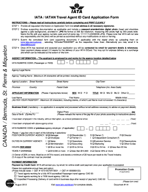 Iata Card  Form