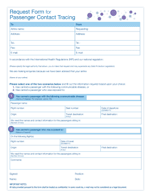 Contact Tracing Form