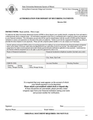 Change Surs Direct Deposit Forms