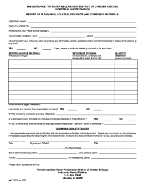 FVEC Form 7 051 Metropolitan Water Reclamation District of Mwrd