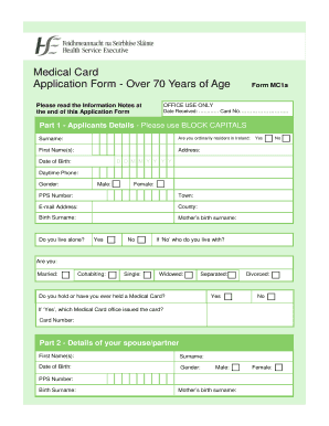 Medical Application  Form