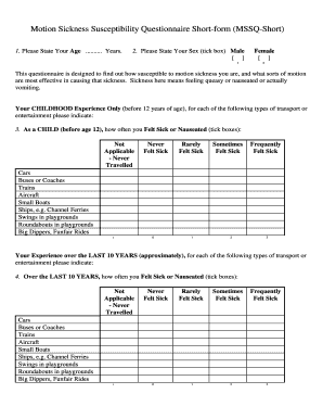 Mssq Short Form