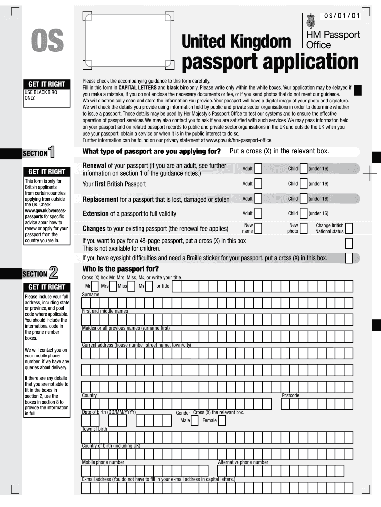 cover letter for british passport application