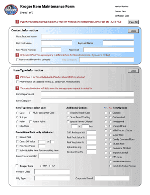 Kroger Imf Form