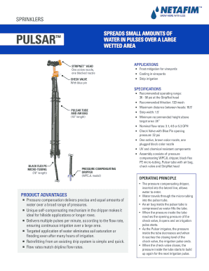 Netafim Pulsar  Form