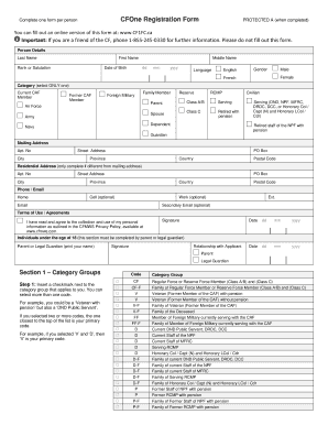 CFOne Registration Form