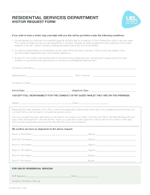 Uel Visitor Form