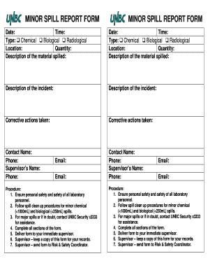 Chemical Spillage Mock Drill Report DOC  Form