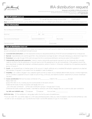 John Hancock Ira Distribution Form