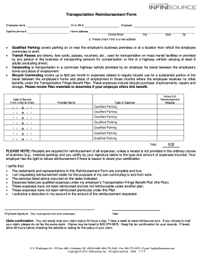 Transportation Reimbursement Form Infinisource