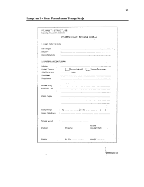 Surat Permohonan Penambahan Personil Satpam  Form