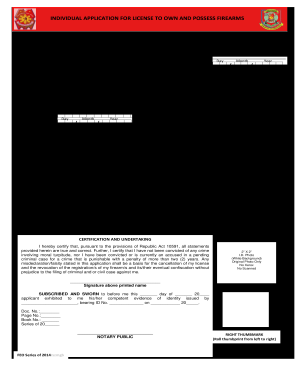  Firearms Registration Form Philippines 2014-2024