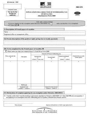 Cerfa 5003  Form