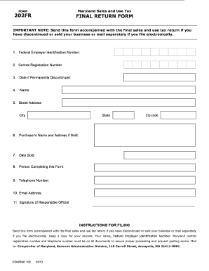 Maryland Form 202fr