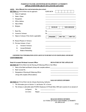 How to Write G P F Application  Form