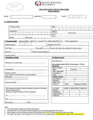 Kra Template Download  Form