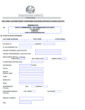 Kifwa Application Form