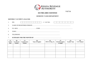 Vat 3a Schedules  Form