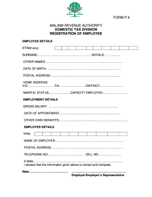 Employee Registration PDF Form