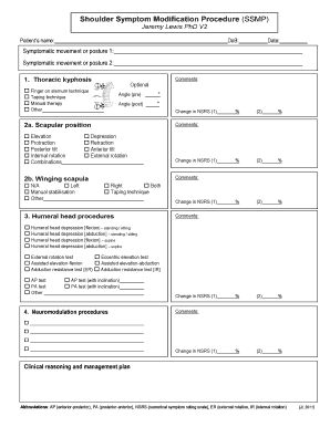 Shoulder Symptom Modification Procedure PDF  Form