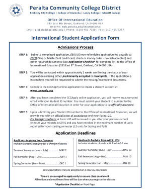 Faqs Intl Studs Peralta College Form