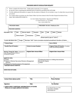 La Care Pdr Form